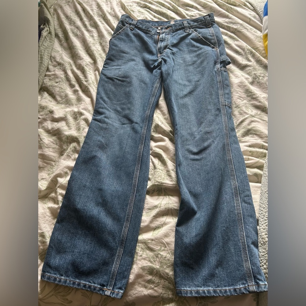 Vintage Carhartt Straight Leg Blue Jeans
